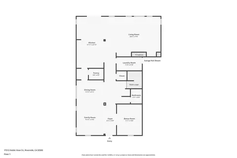 Floorplan - 17213 Noble Vw, Riverside, CA 92503 photo 1 of 3