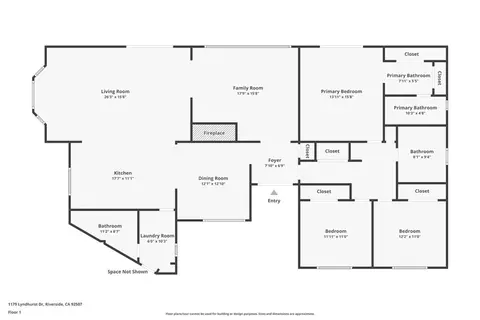 Floorplan - 1179 Lyndhurst, Riverside, CA 92507 photo 1 of 1