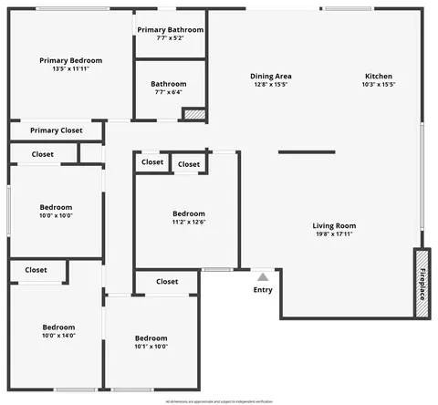 Floorplan - 3935 Burge St, Riverside, CA 92505 photo 1 of 1