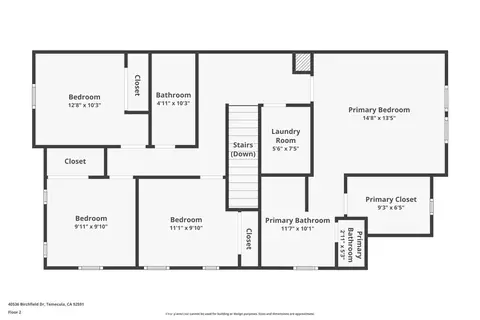 Floorplan - 40536 Birchfield, Temecula, CA 92591 photo 2 of 2
