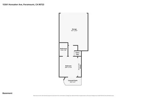 Floorplan - 15361 Hunsaker Ave #A, Paramount, CA 90723 photo 2 of 3