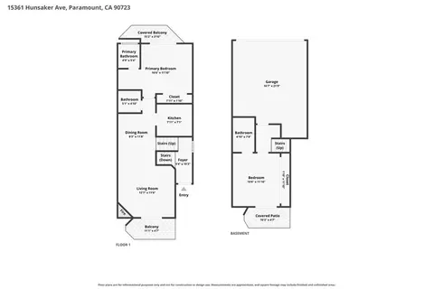 Floorplan - 15361 Hunsaker Ave #A, Paramount, CA 90723 photo 3 of 3