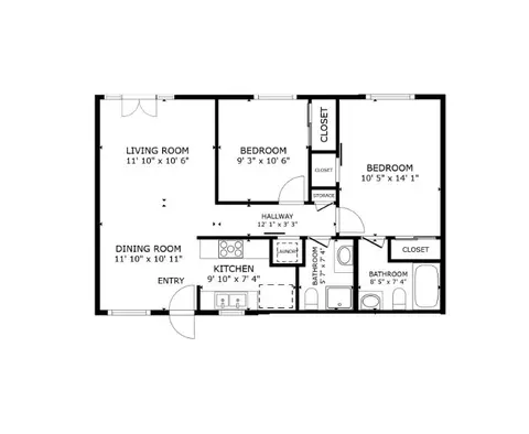 Floorplan - 9505 Arlington Ave #46, Riverside, CA 92503 photo 1 of 1