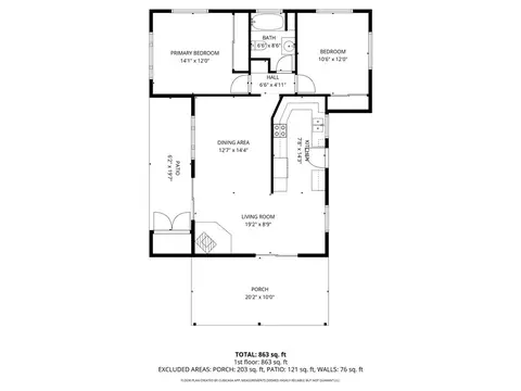 Floorplan - 56674 Cone Blvd, Landers, CA 92285 photo 1 of 2