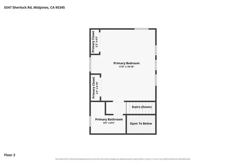 Floorplan - 5547 Sherlock, Midpines, CA 95345 photo 2 of 2