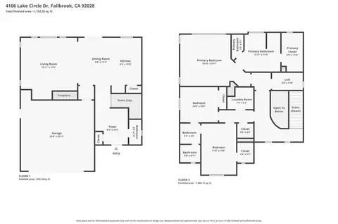 Floorplan - 4106 Lake Cir, Fallbrook, CA 92028 photo 3 of 3