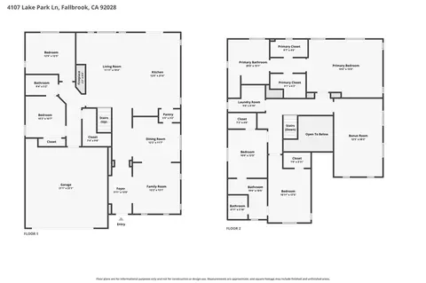 Floorplan - 4107 Lake Park, Fallbrook, CA 92028 photo 3 of 3