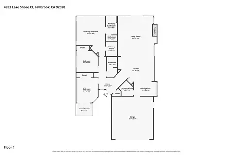 Floorplan - 4933 Lake Shore Ct, Fallbrook, CA 92028 photo 1 of 1