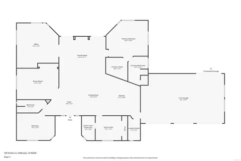 Floorplan - 129 Emilia Ln, Fallbrook, CA 92028 photo 1 of 3