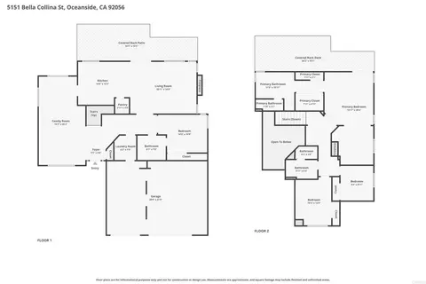 Floorplan - 5151 Bella Colina St, Oceanside, CA 92056 photo 1 of 3