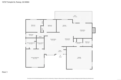 Floorplan - 13737 Temple St, Poway, CA 92064 photo 1 of 1