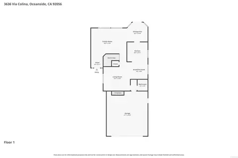 Floorplan - 3636 Via Colina, Oceanside, CA 92056 photo 1 of 3