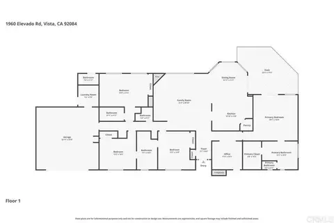 Floorplan - 1960 Elevado Rd, Vista, CA 92084 photo 1 of 1