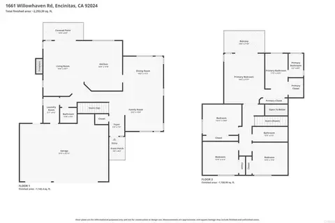 Floorplan - 1661 Willowhaven, Encinitas, CA 92024 photo 3 of 3