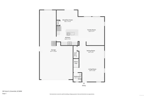 Floorplan - 555 Toota Ct, Oceanside, CA 92058 photo 1 of 3