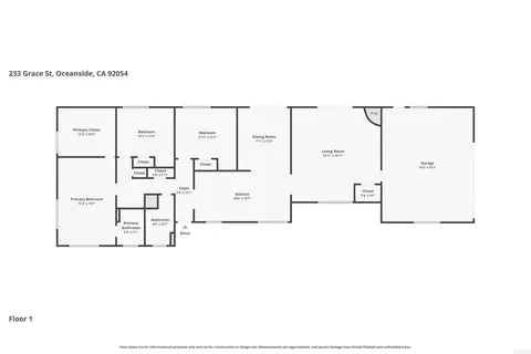 Floorplan - 233 Grace St, Oceanside, CA 92054 photo 1 of 1