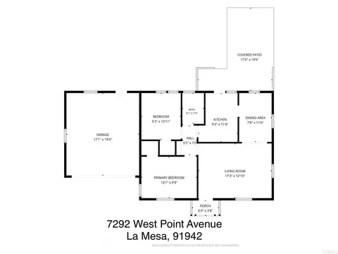 Floorplan - 7292 W Point Ave, La Mesa, CA 91942 photo 1 of 1