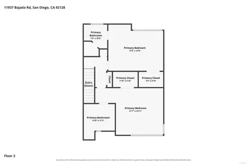 Floorplan - 11937 Bajada, San Diego, CA 92128 photo 2 of 3