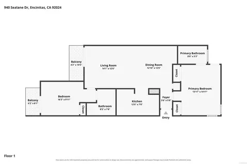 Floorplan - 940 Sealane Dr #9, Encinitas, CA 92024 photo 1 of 1