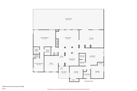 Floorplan - 23560 Green Gln, Ramona, CA 92065 photo 1 of 1