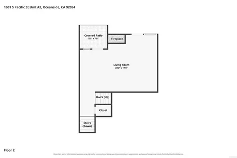 Floorplan - 1601 S Pacific St #A2, Oceanside, CA 92054 photo 4 of 6