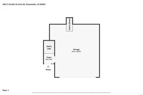 Floorplan - 1601 S Pacific St #A2, Oceanside, CA 92054 photo 2 of 6