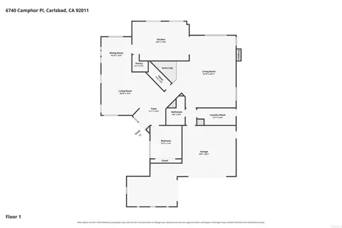 Floorplan - 6740 Camphor Pl, Carlsbad, CA 92011 photo 2 of 3