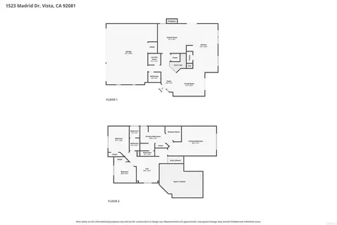 Floorplan - 1523 Madrid Dr, Vista, CA 92081 photo 3 of 3