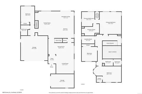 Floorplan - 3693 Strata Dr, Carlsbad, CA 92010 photo 3 of 3