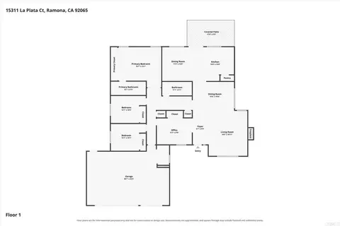 Floorplan - 15311 La Plata Ct, Ramona, CA 92065 photo 1 of 1