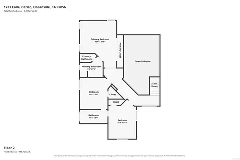 Floorplan - 1731 Calle Platico, Oceanside, CA 92056 photo 3 of 3