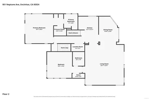Floorplan - 951 Neptune Ave, Encinitas, CA 92024 photo 2 of 4