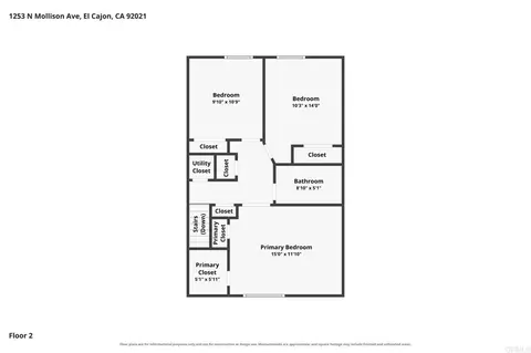 Floorplan - 1253 N Mollison Ave #D, El Cajon, CA 92021 photo 3 of 3