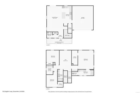 Floorplan - 725 Kingbird Loop, Oceanside, CA 92058 photo 3 of 3