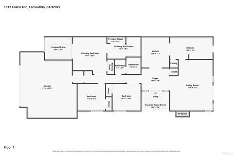 Floorplan - 1817 Castle, Escondido, CA 92029 photo 1 of 1