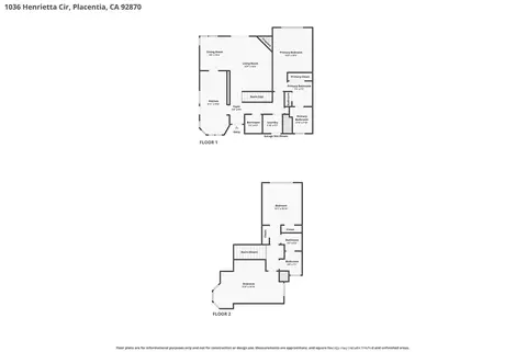 Floorplan - 1036 Henrietta Cir, Placentia, CA 92870 photo 1 of 1