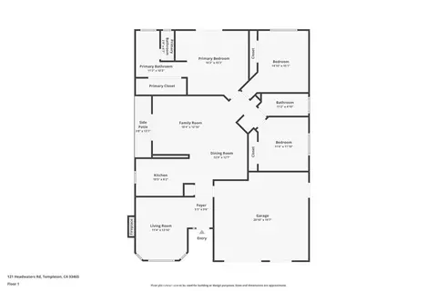 Floorplan - 121 Headwaters Rd, Templeton, CA 93465 photo 1 of 1