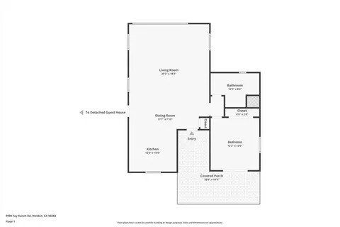 Floorplan - 9990 Fay Rnch, Lake Isabella, CA 93240 photo 3 of 3