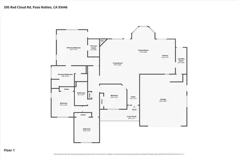 Floorplan - 595 Red Cloud, Paso Robles, CA 93446 photo 1 of 1