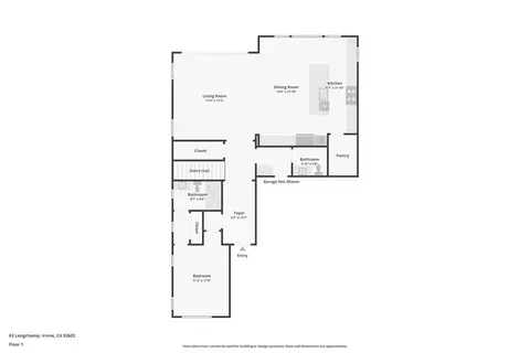 Floorplan - 63 Longchamp, Irvine, CA 92602 photo 1 of 3