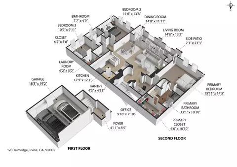 Floorplan - 128 Talmadge, Irvine, CA 92602 photo 1 of 1