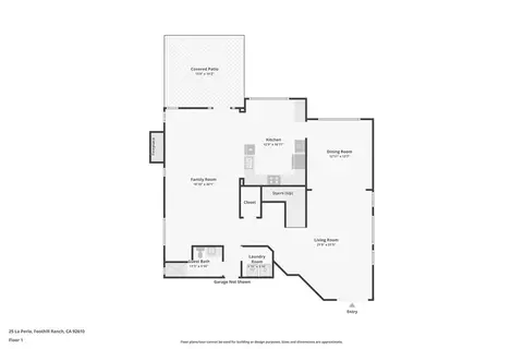 Floorplan - 25 La Perla, Foothill Ranch, CA 92610 photo 1 of 3