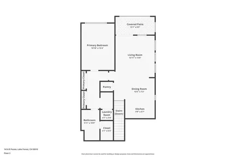 Floorplan - 1414 El Paseo, Foothill Ranch, CA 92610 photo 2 of 3