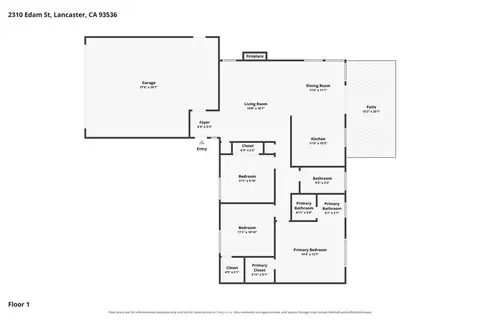 Floorplan - 2310 Edam, Lancaster, CA 93536 photo 1 of 1