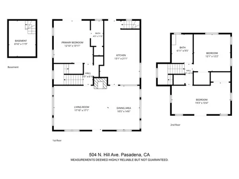 Floorplan - 504 N Hill Ave, Pasadena, CA 91106 photo 1 of 1