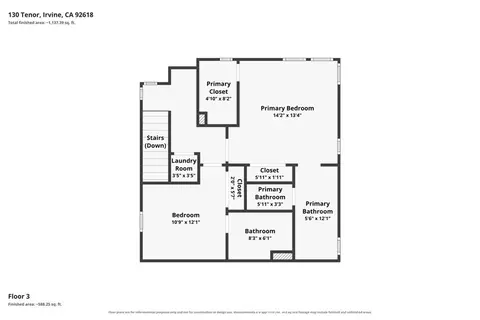 Floorplan - 130 Tenor, Irvine, CA 92618 photo 4 of 4