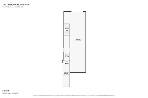 Floorplan - 130 Tenor, Irvine, CA 92618 photo 2 of 4