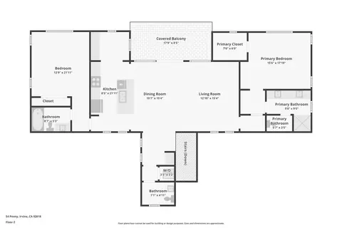 Floorplan - 54 Peony, Irvine, CA 92618 photo 3 of 3