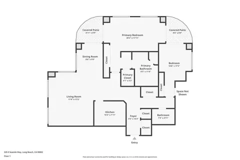 Floorplan - 525 E Seaside #403, Long Beach, CA 90802 photo 1 of 1