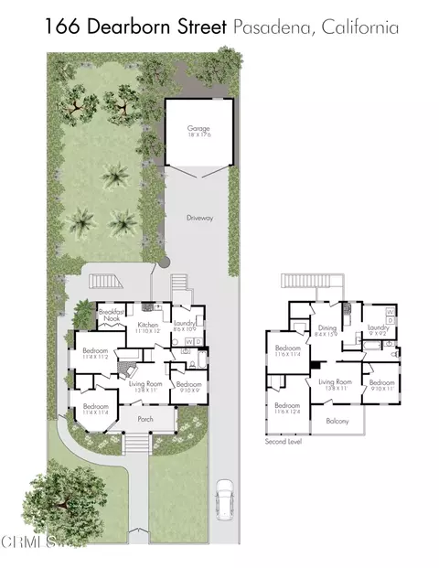 Floorplan - 166 Dearborn St, Pasadena, CA 91103 photo 1 of 1